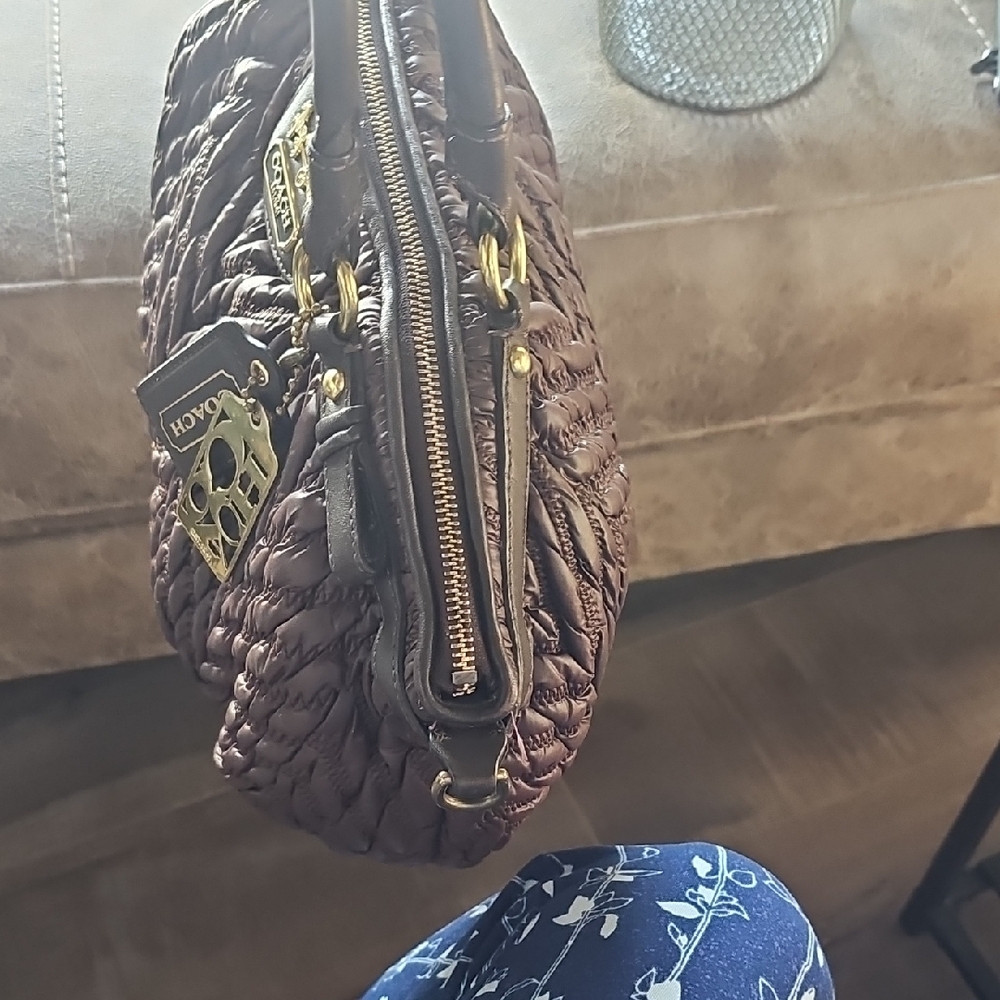 🚫SOLD🚫Coach 70th Annivesary Textured Brown Leather Satchel - Picture 9 of 16